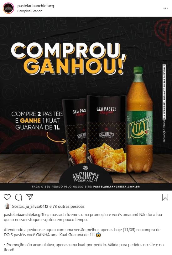 Compre e Ganhe - Pastelaria Anchieta
