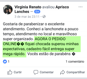 site e aplicativo para pedido online