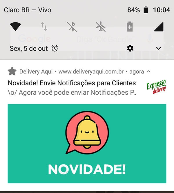 exemplo push notification com imagem